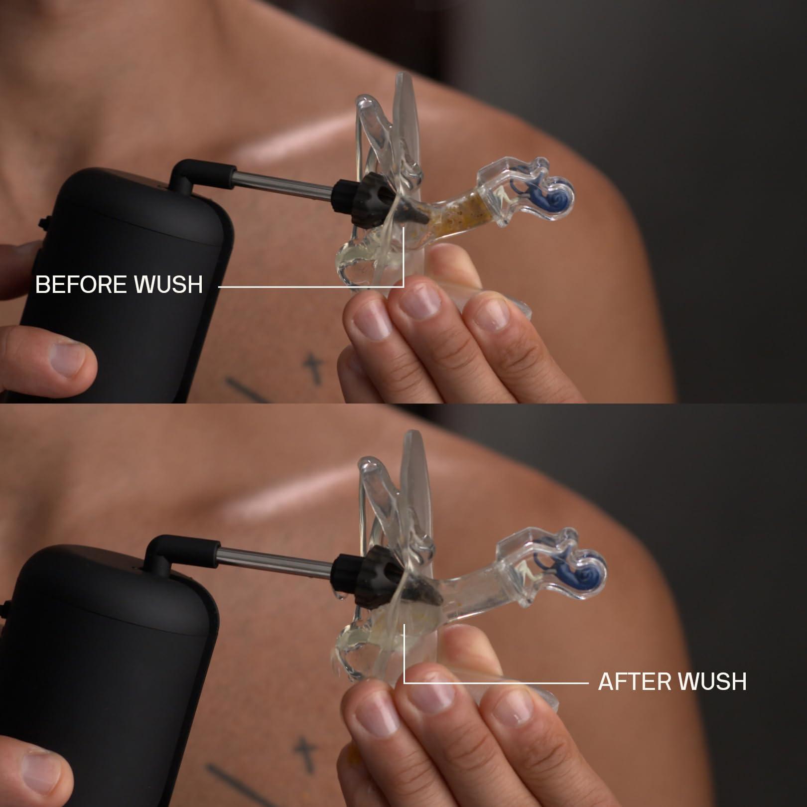 Black Wolf Wush Pro by Black Wolf - The Original Deluxe Water Powered Ear Cleaner with 6 Reusable Replacement Tips by Black Wolf - Safe & Effective for Ear Wax Buildup - Electric Ear Wax Removal Kit (Grey)