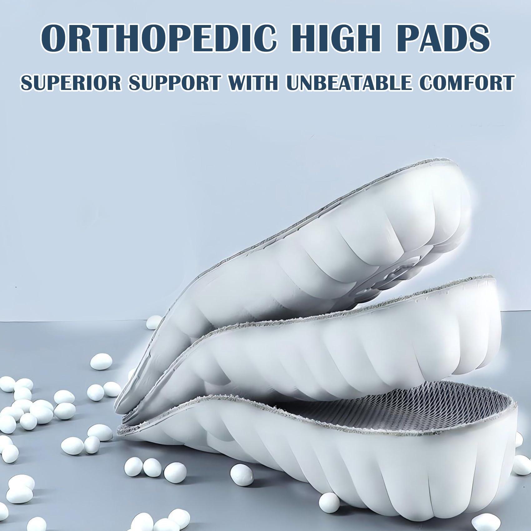 Qijiaxinxi store Highpads 2.0 - Brandone Orthopedic Highpads, Orthopedic Highpads 2.0, Brandone Height Insoles, Orthopedic Highpads 3.0 (Gray, 0.59in/1.5cm)