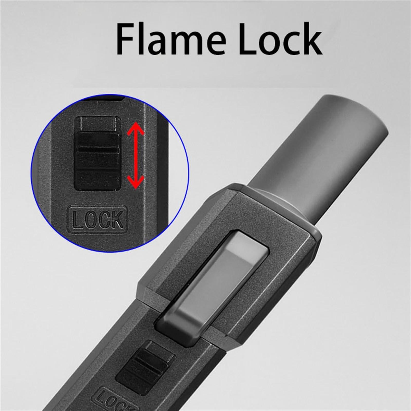 nopqwz Metal Windproof Lighter, Butane Gas Lighter, Adjustable Flame Lighter, Suitable for Outdoor, Camping and Other Scenes(Black1)