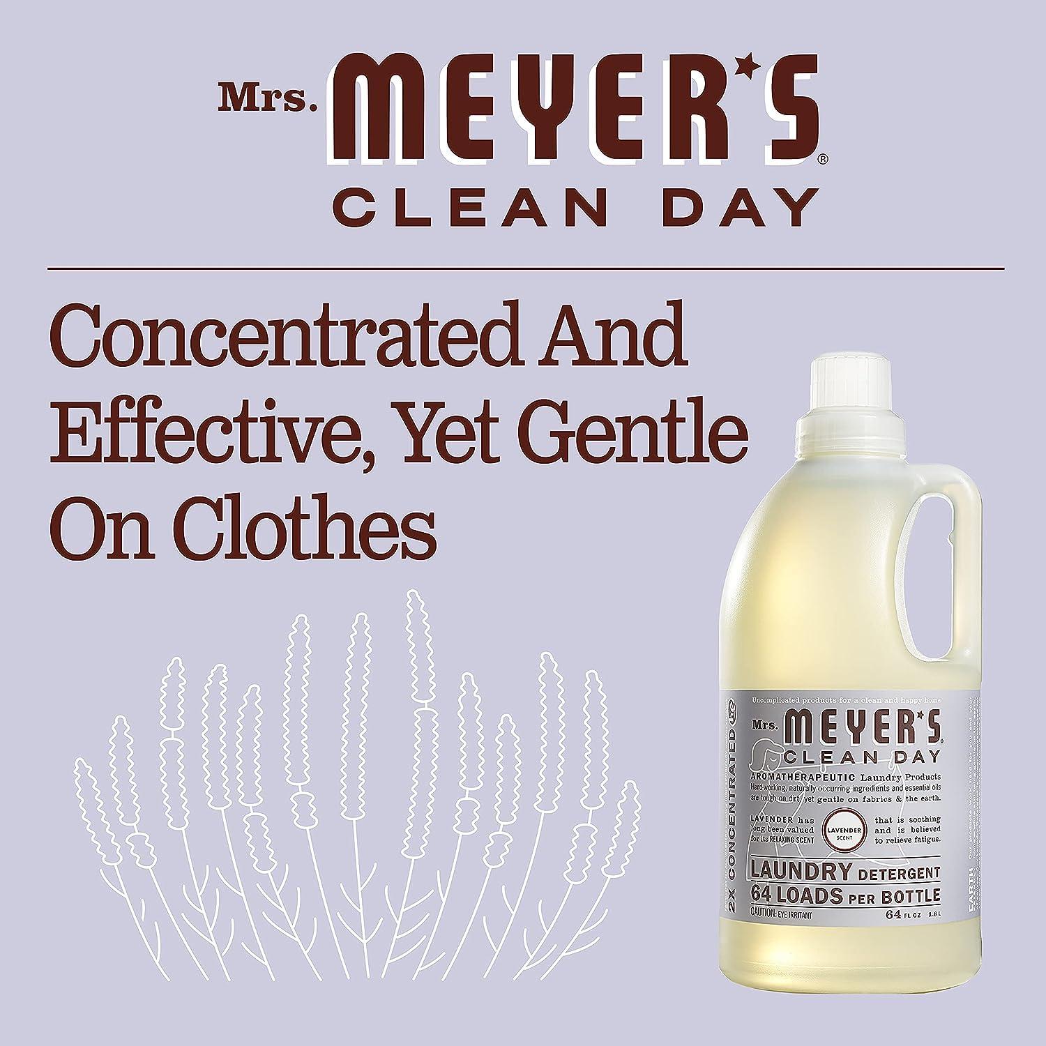MRS. MEYER'S CLEAN DAY Mrs. Meyers Clean Day Lavender Laundry Detergent Concentrated Loads Per Bottle (64 Fl Oz (Pack of 4))