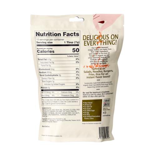 Mekhala Mekhala Umami Seaweed Crispy Onions - Salad Toppings Crunchy Fried Onions For All-Purpose Seasoning Like Keto, Ramen Toppings, And Rice Gluten-free | 2.5oz