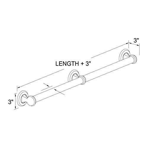 Ginger Ginger Grab Bar for Bathroom (42-Inch) Solid Brass Safety Bathtub and Shower Handle for Seniors, Satin Nickel