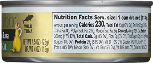 StarKist StarKist E.V.O.O. Solid Yellowfin/light Tuna in Extra Virgin Olive Oil - 4.5 oz Can (Pack of 12)(Packaging may vary)