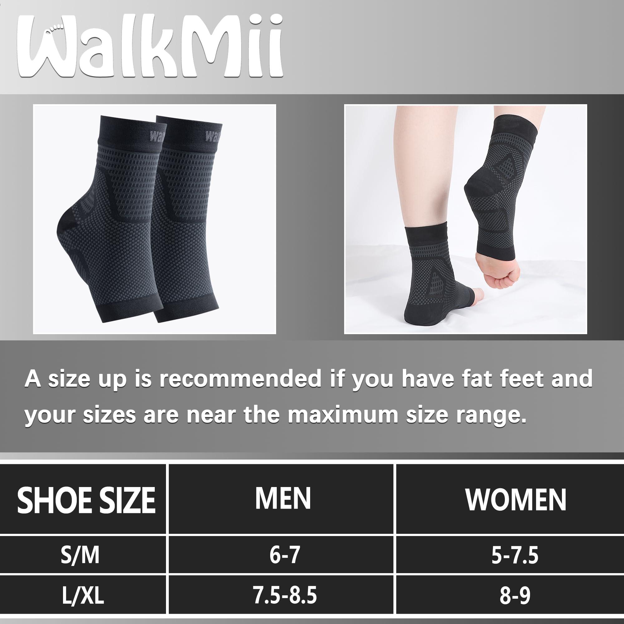 WalkMii WalkMii Heel Protector Compression Sleeve Socks for Cracked Heels, Heel Spurs, Tendinitis, and Heel Pain, Heel Cushions Cups for Women and Men-1 Pair