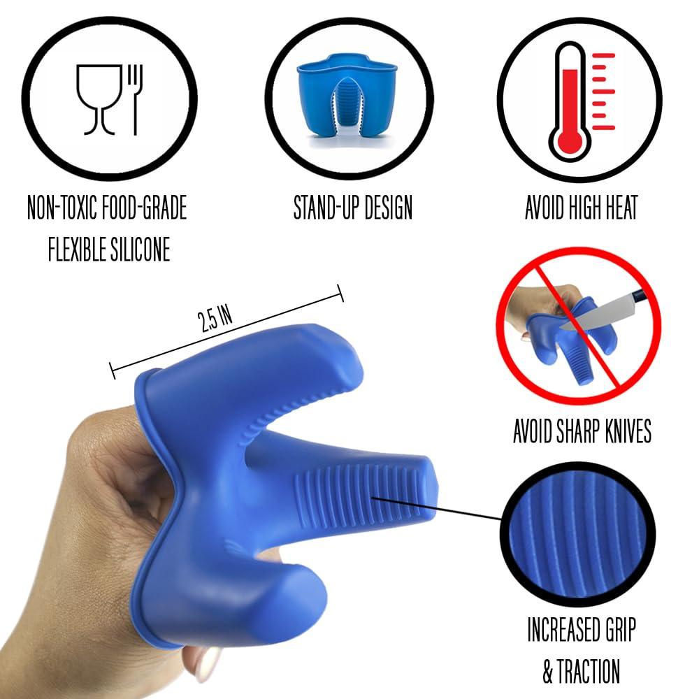 Ready Grips Silicone Finger Guard Protector for Grating Cheese & Vegetables with Mandolin Slicer, Kitchen Accessories, 2 Pack