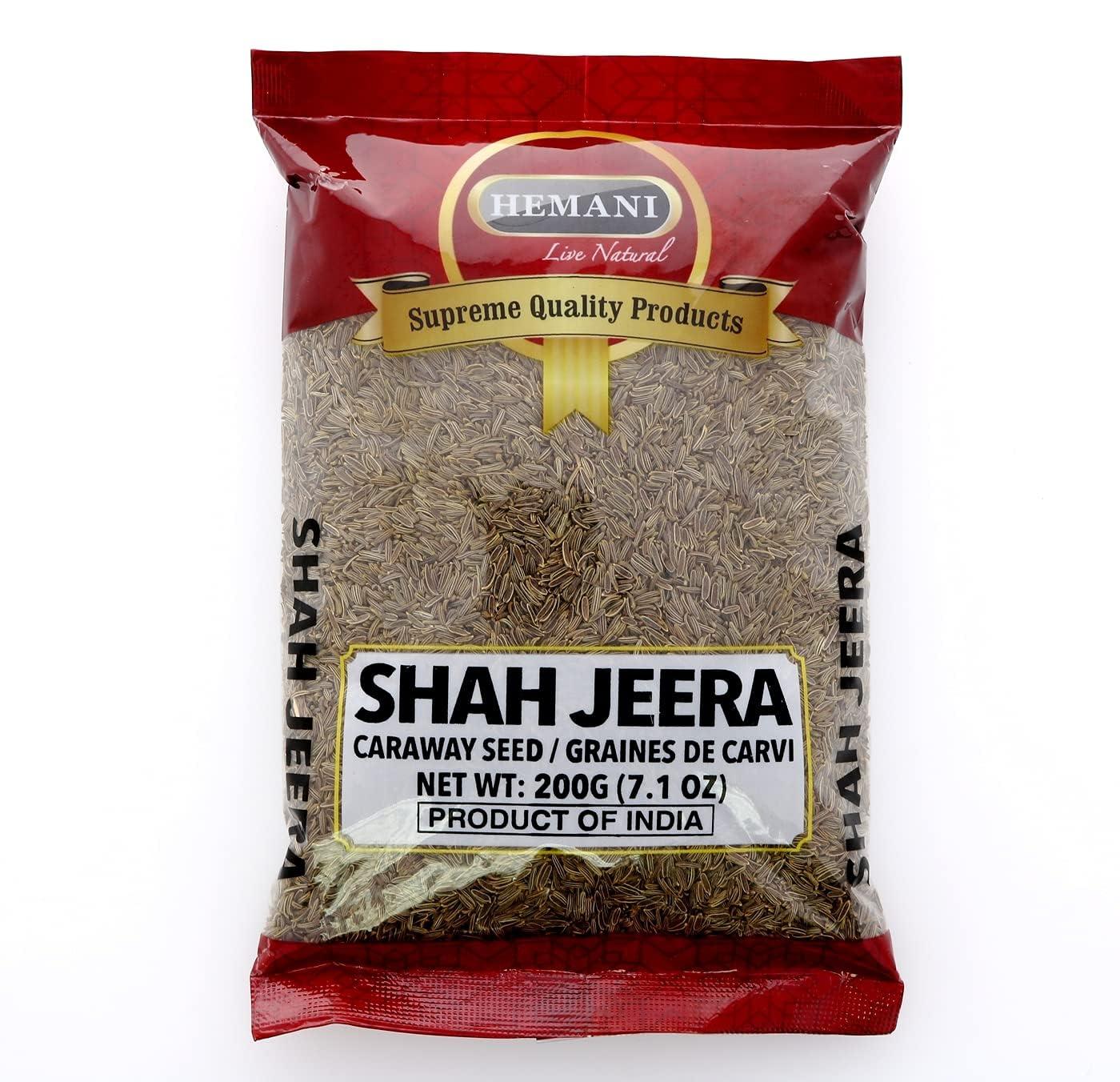 Hemani Shah Jeera - Black Cumin 200gm (7 oz) Caraway Seeds - Indian Origin