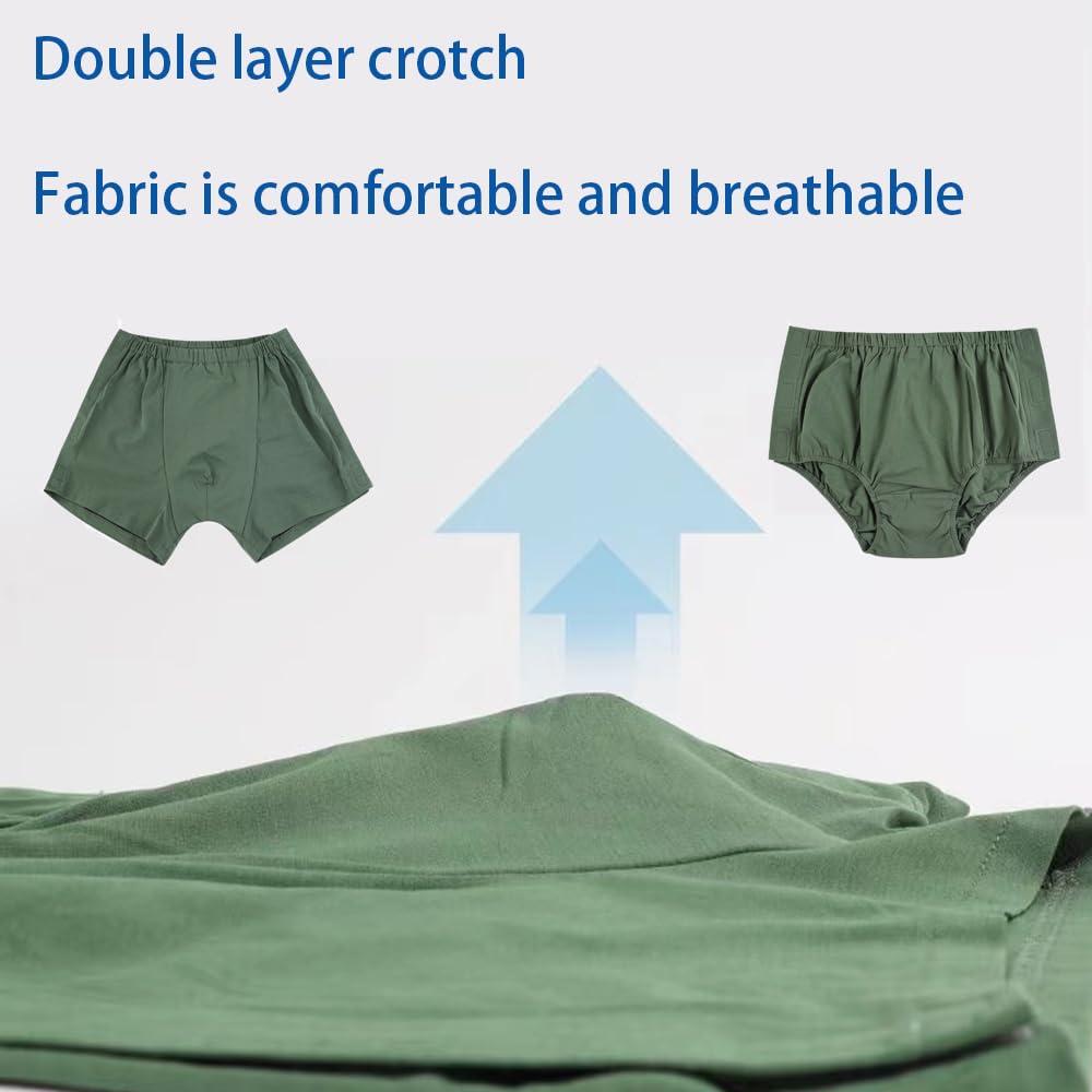 AUSTYLCO AUSTYLCO Incontinence Underwear for Patients,Elders,Disabled Adult Men,Reusable Washable Underwear,Adult Cover-up Diaper,Tear Away Underwear,Post-Operative Underwear
