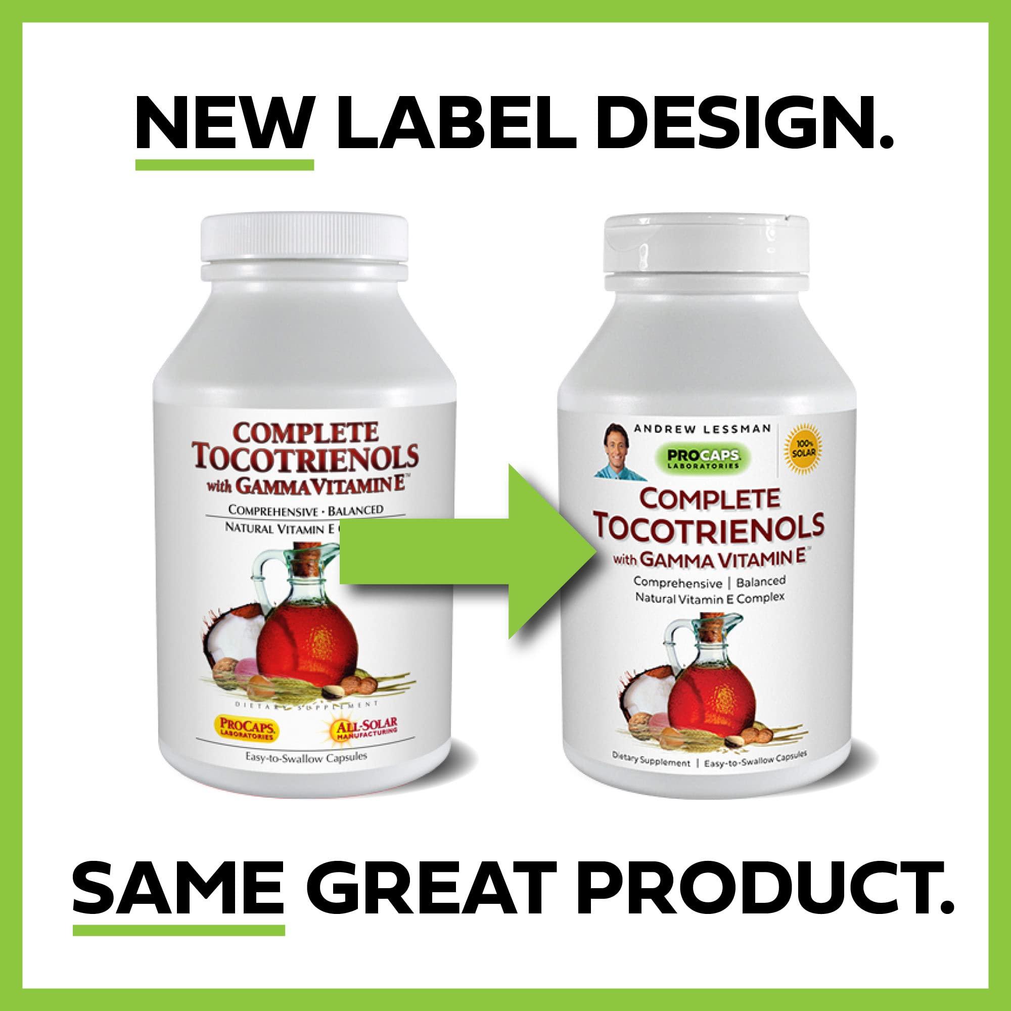 ANDREW LESSMAN Andrew Lessman Complete Tocotrienols with Gamma Vitamin E 240 Softgels  Eight Forms of Vitamin E (Alpha, Beta, Gamma & Delta Tocopherols and Tocotrienols). Powerful Anti-oxidant. No Additives