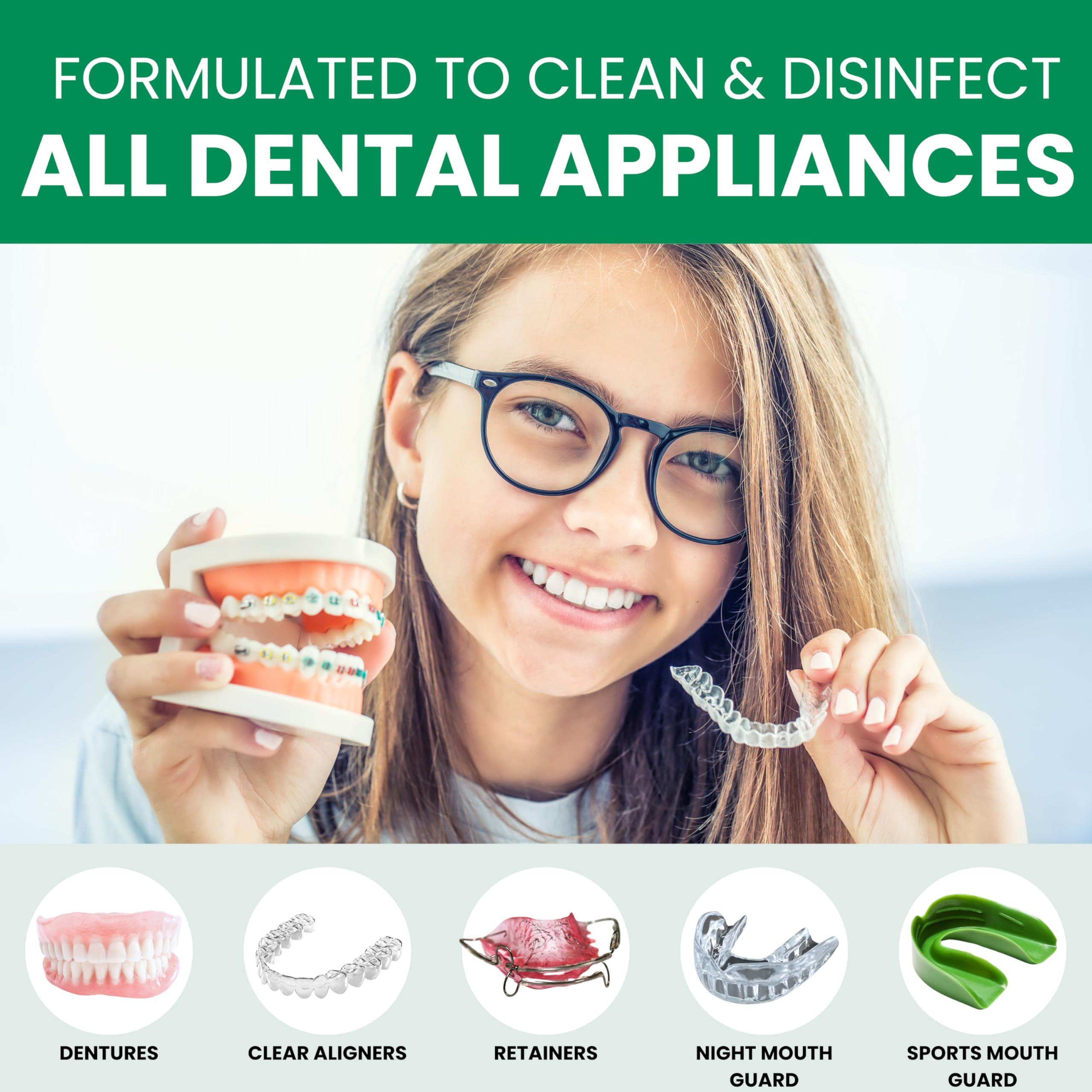 Pro Tech ProTech Denture Cleaner | 180 Cleanings (22 Pack/6 Month Supply) | For Clear Aligners, Dentures, Retainers, Mouth Guards & Night Guards - Cleaning Crystals, Mint