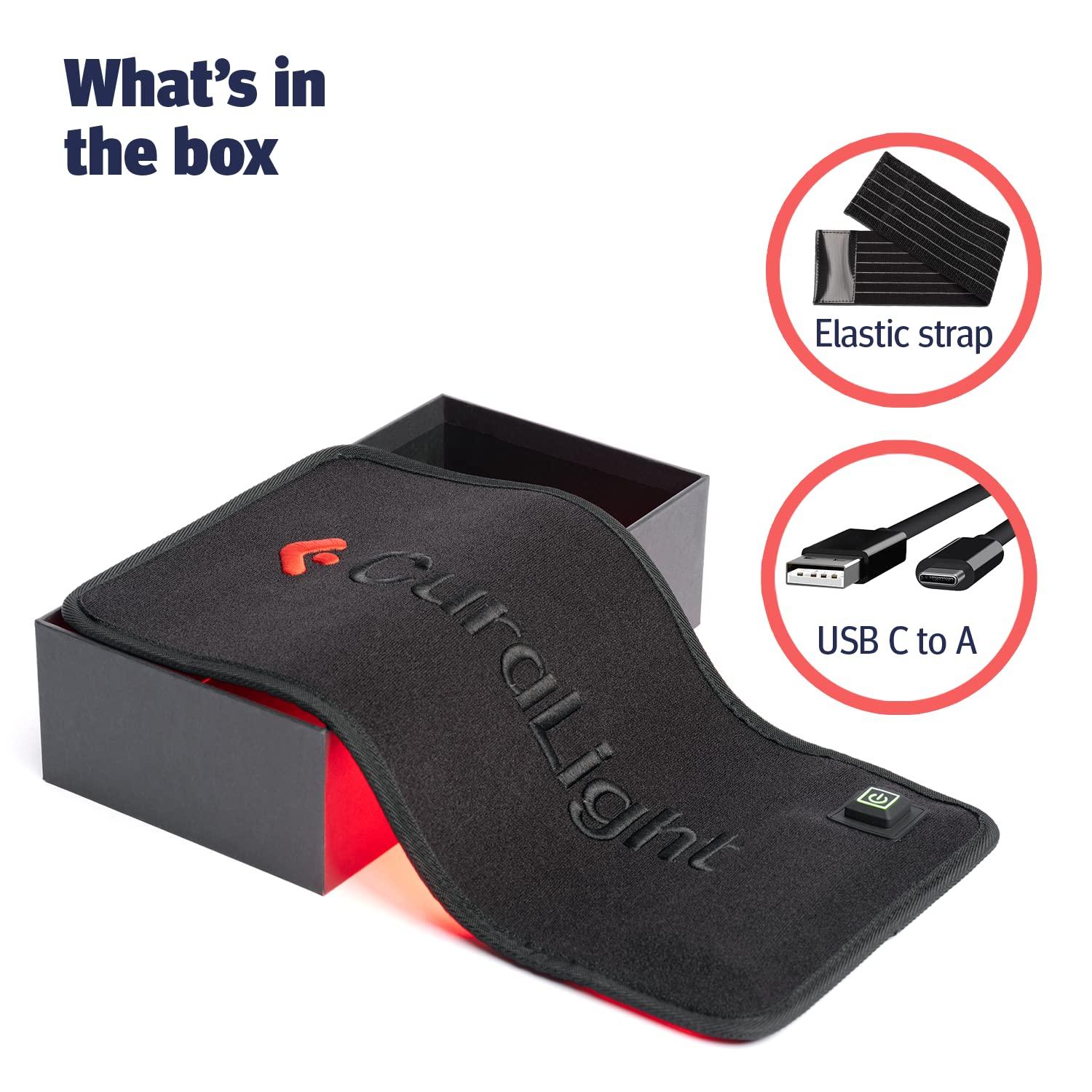 CURALIGHT CURALIGHT Red Light Therapy for Body - LED Infrared and Red Light Therapy Belt for Back, Arms and Neck. Pain Reliever Red Light Body Therapy Equipped. Rechargeable with Powerful LEDs - 660nm 850nm.