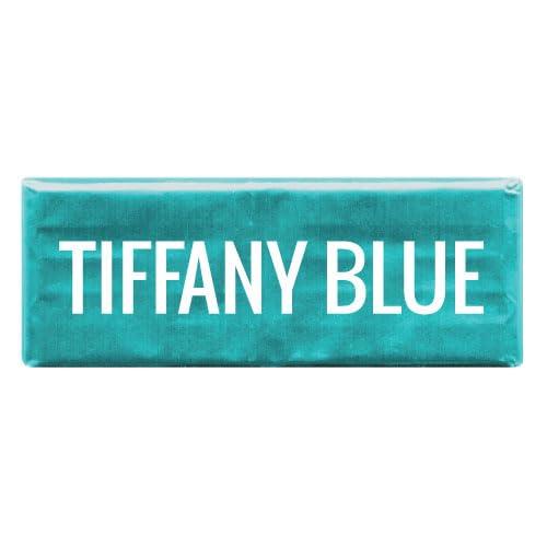 Candy Wrapper Store Tiff Blue Shiny Candy Bar Wrapper Foil Sheets for over wrapping chocolate bars - 40 Sheets