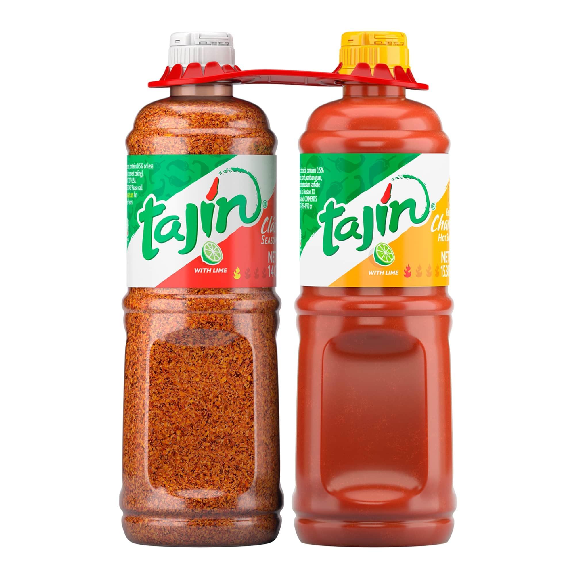 Tajin Tajn Clsico Seasoning 14oz and Tajn Fruity Chamoy Sauce 15.38oz Bundle (Pack of 2)