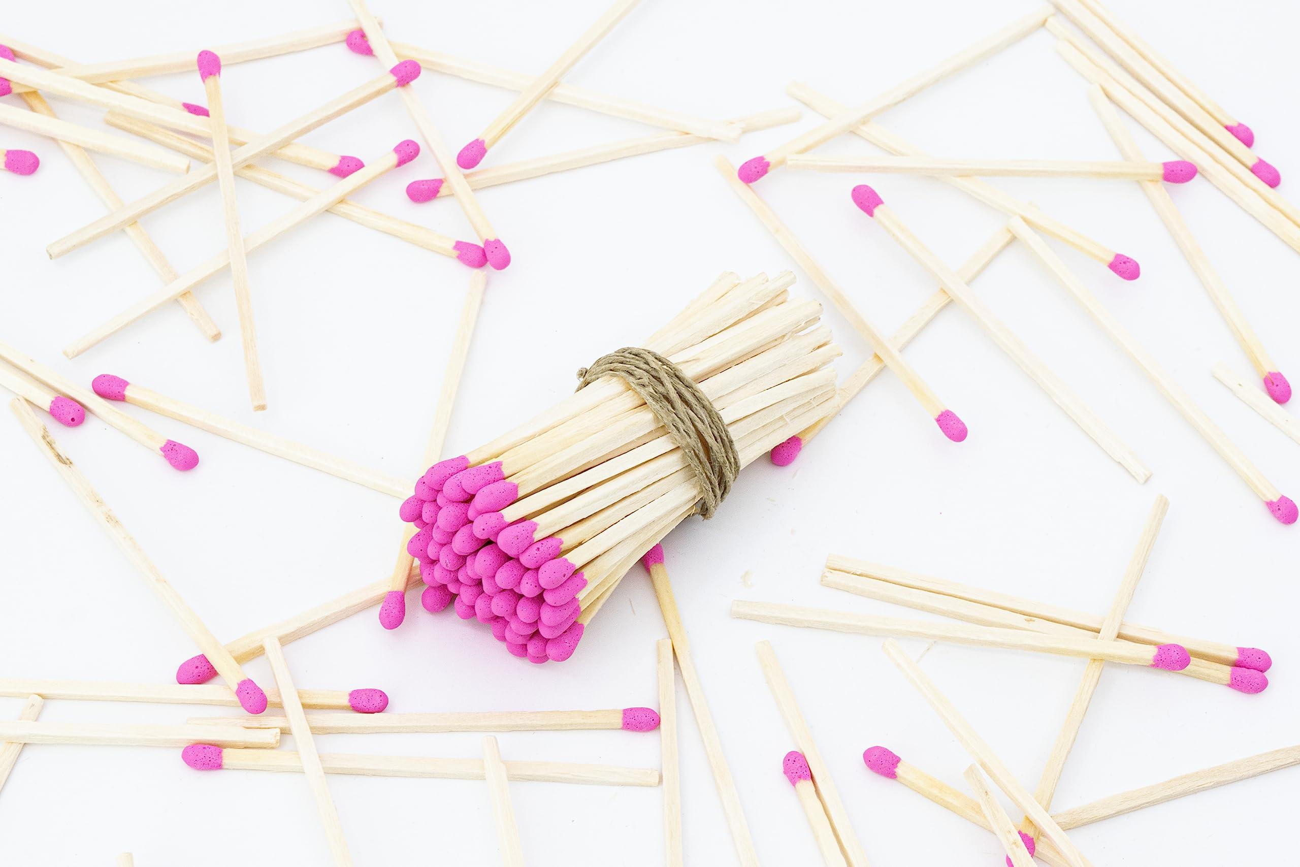 Chandler Studio 3 Inch Long Wooden Refill Matchsticks with Strike Stickers - Safety Matches Wholesale Bulk Loose by Chandler Studio (Choose Colors, 200 Pieces)