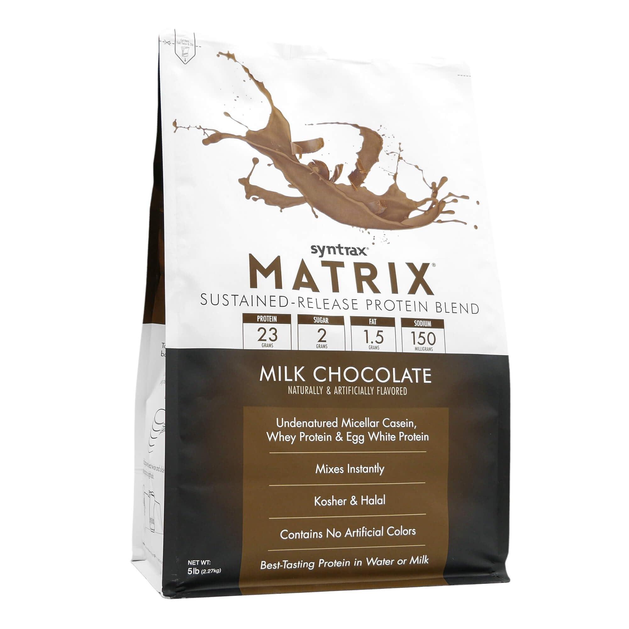 Syntrax Syntrax Nutrition Matrix Protein Powder, Sustained-Release Protein Blend, Milk Chocolate, 5 lbs