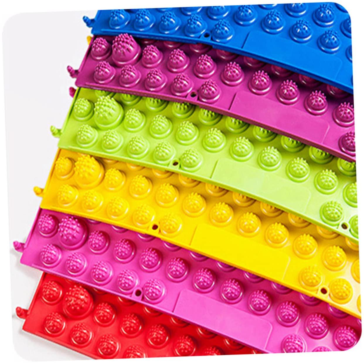 Healifty Healifty Reflexology Foot Mat Healthy Reflexology Foot Mat Foot Massage Pad Toe Pressure Relief Acupoint Mat for House Office 2pcs