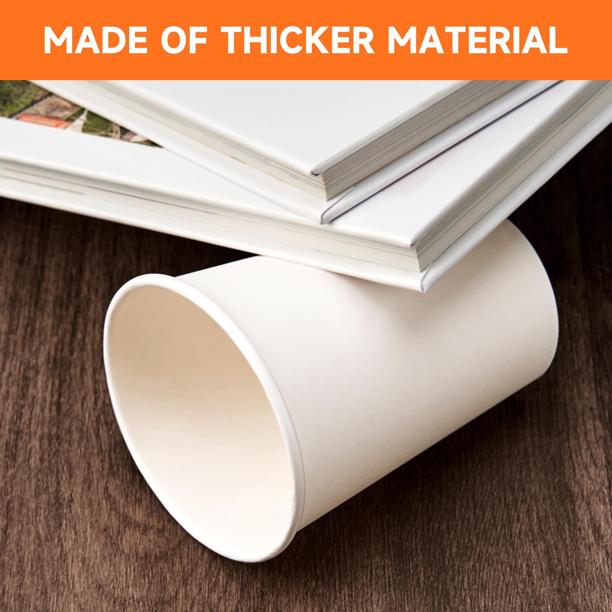 METAPRINT METAPRINT 12 oz Disposable Paper Coffee Cups [300 Pack], White Hot Coffee Cups, Paper Coffee Cups 12 oz, Thickened Design for Cafes, Bistros, Parties, and Events