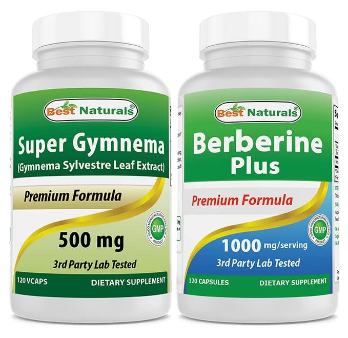 Best Naturals Gymnema Sylvestre Extract 500 mg & Berberine Plus 1000mg