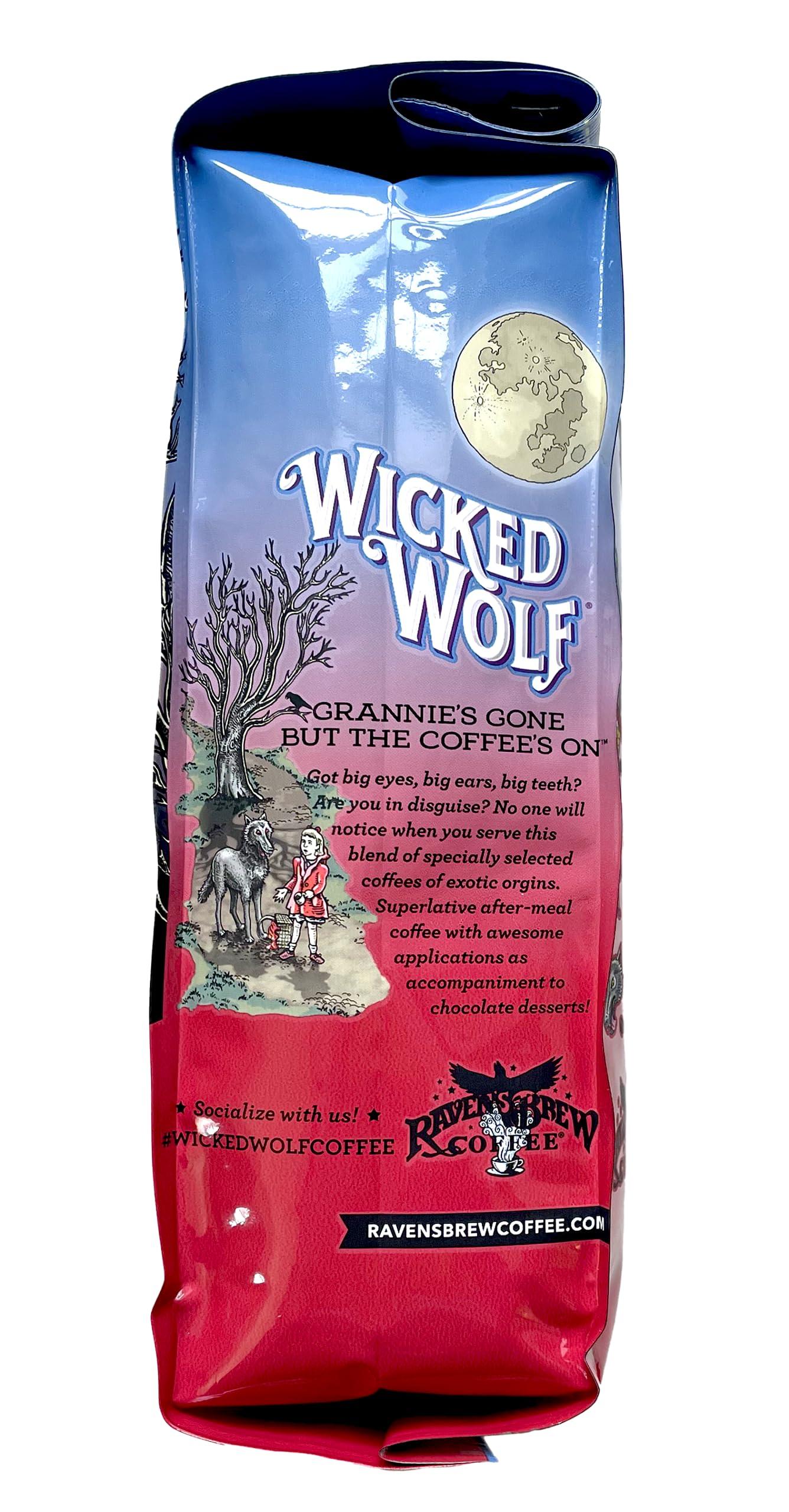 Raven's Brew Coffee Raven\'s Brew Coffee - Wicked Wolf - Dark Roast - Full Body of Currant and Spice (Organic Whole Bean, 12 oz)