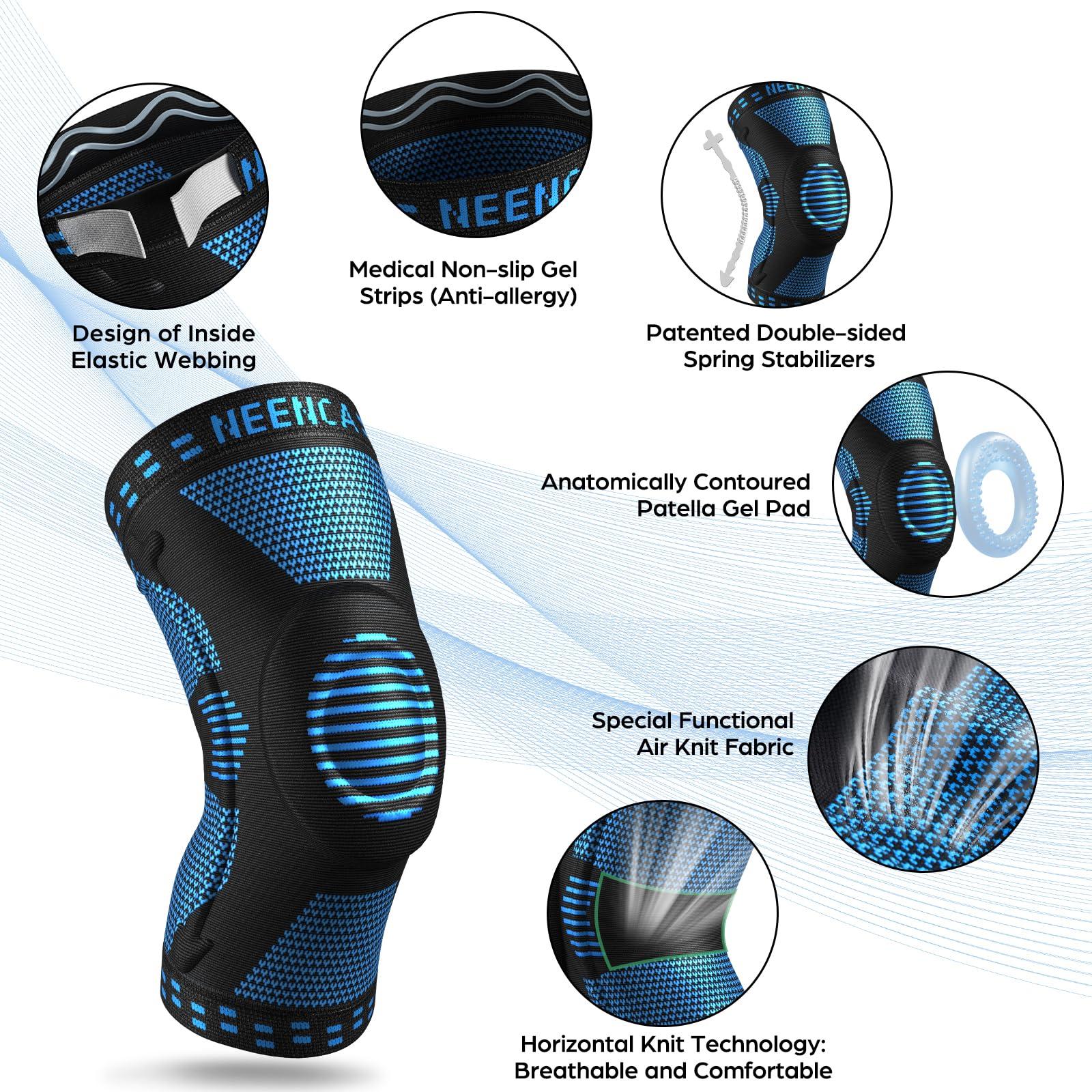 NEENCA NEENCA Professional Knee Brace for Pain Relief, Medical Knee Support with Patella Pad & Side Stabilizers, Compression Knee Sleeve for Meniscus Tear, ACL, Joint Pain, Runner, Workout - FSA/HSA Eligible