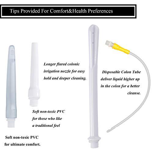 TopQuaFocus TopQuaFocus Enema Bucket Kit Plastic Enema Bucket for Cover Colon Cleansing 2 Quart Enema Silicone Hose 6.5 Foot Long Colon Tube……