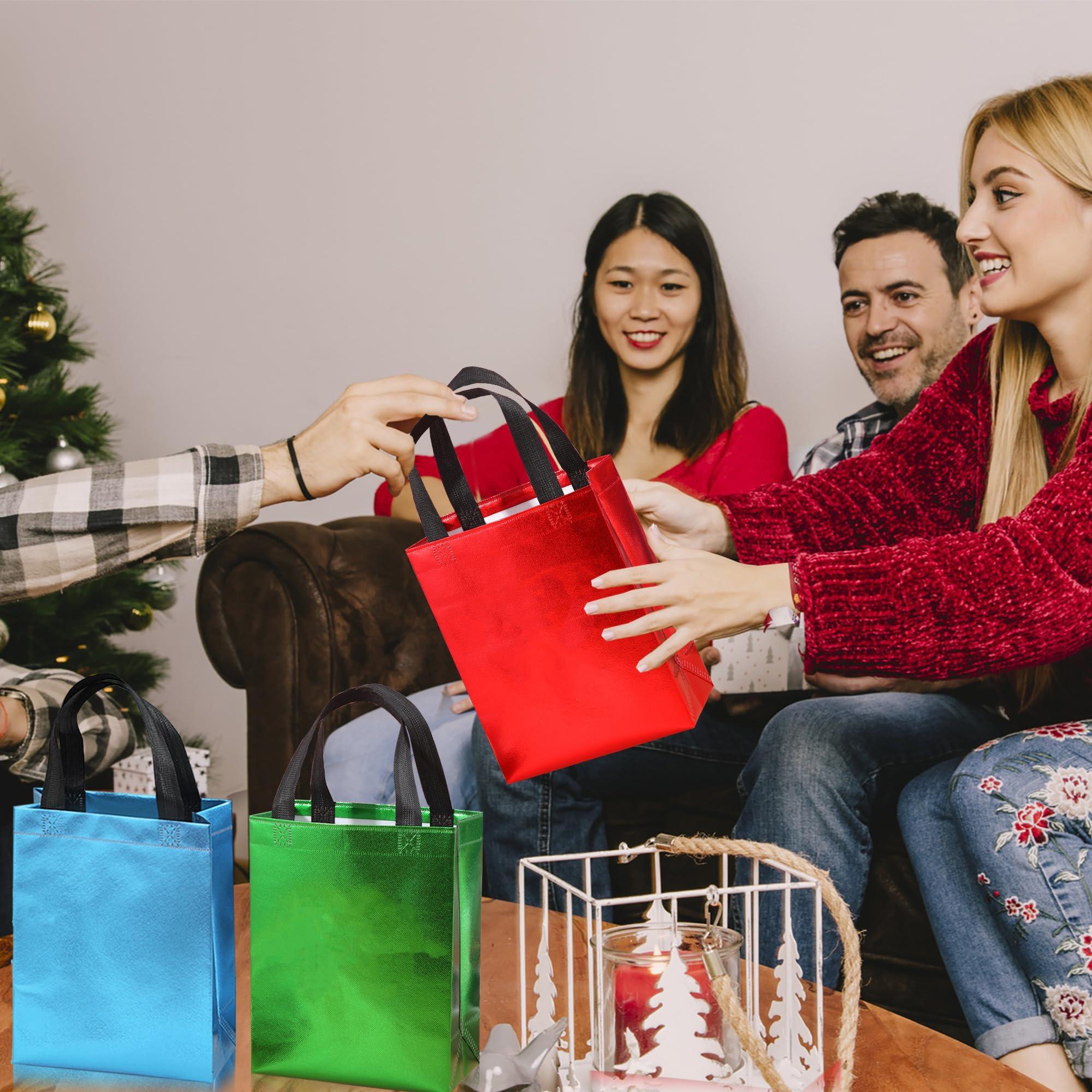 yingzi yingzi Medium Size Gift Bag 12 Hot pink Reusable Gift Bags That Come In 12 Stunning Colors - Nice Gift Bag, Birthday Gift Bag, Party Bag, Shopping Bag, Goodie Bag, Party Gift Bag 8x4x10 Inches