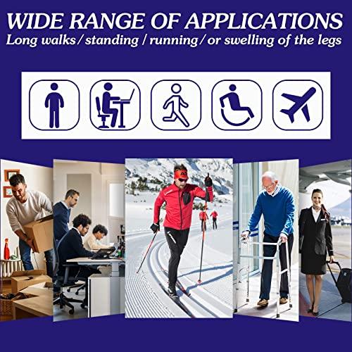 MGZTTHW Compression Socks, Men\'s Thigh High Compression Stockings, 20-30mmHg Compression Stockings with Non-slip silicone (XL)