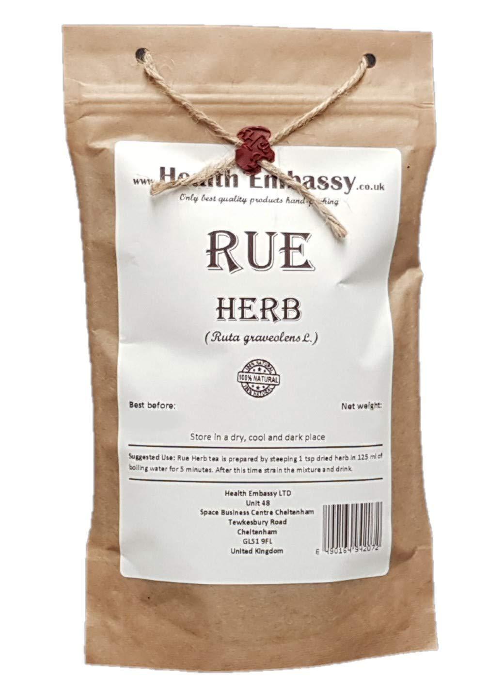 Health Embassy Rue Herb (Ruta graveolens) - Health Embassy - 100% Natural (100g)