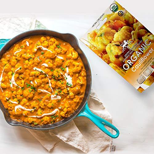 Arora Creations Vegan Organic Gobi Cauliflower Indian Spice Blend - Arora Creations 0.8oz (6-Pack) | Gluten Free, Non-GMO, Low Sodium | Easy to Cook Indian At Home!
