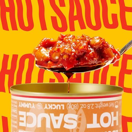 GOOD LUCK GOOD LUCK Mushroom Hot Sauce, Spicy Chili Oil and Chili Paste with High-Grade Mushroom Instant Mushroom Sauce, Chopped Chili Sauce,Fresh Pepper,Soybean,Garlic