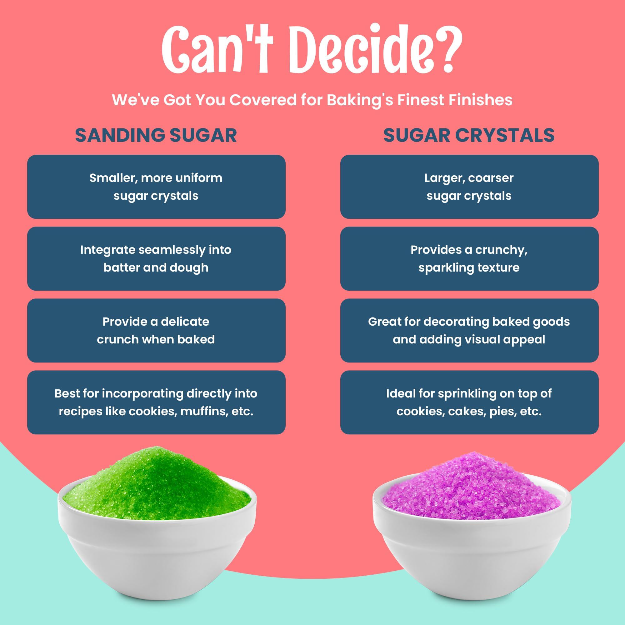 O\'CREME OCreme Sugar Crystals - Coarse Sugar for Cookie Decorating - Eye-Catching Sugar Crystals Coarse Sugar for Unique Cake Toppings, Cupcakes and Cookies Ideal Decoration Solution - 10 Ounce Orange