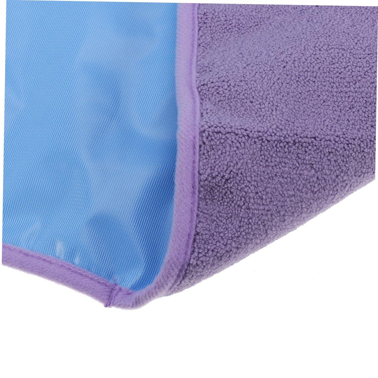 Ipetboom Ipetboom Waterproof Washable Adult Bibs Elderly Mealtime Protector Cloth Bibs Tie-back for Disabled Purple AB-241P
