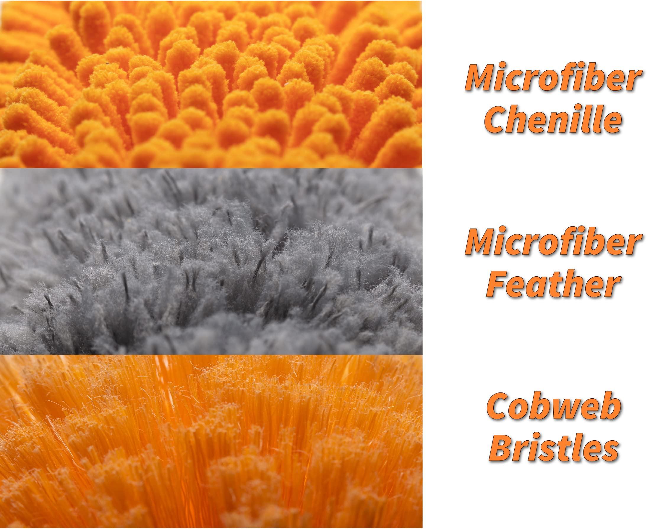 EXTEND-A-REACH 7-24ft Window Washing Kit & Duster Kit with Extension Pole (30+ Foot Reach) // Window Cleaning Tool & Window Washer Squeegee with Telescopic Extension Pole