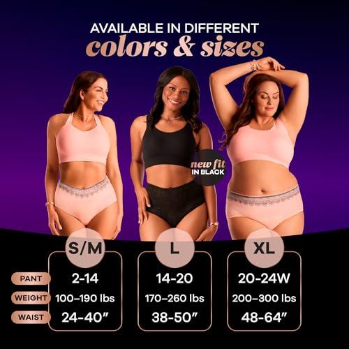 Always Discreet Always Discreet Boutique Incontinence and Postpartum Underwear for Women, Maximum Protection, S/M, Rosy, 48 Count