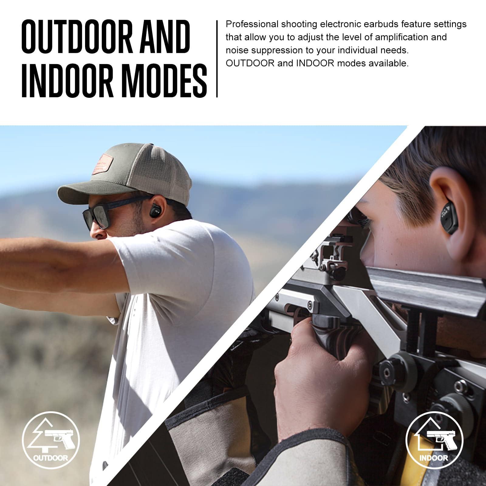 ACT FIRES Shooting Ear Protection Ear Plugs, Hearing Protection Earbuds Electronic Shooting Earplugs for Noise Reduction