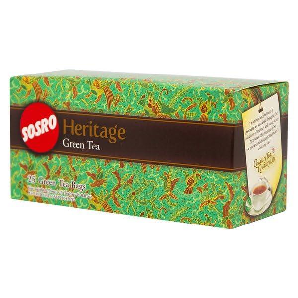 PT.Gunung Slamat Sosro Heritage Java Green Tea, Indonesian Tea, 25 Tea Bags (Pack of 1)