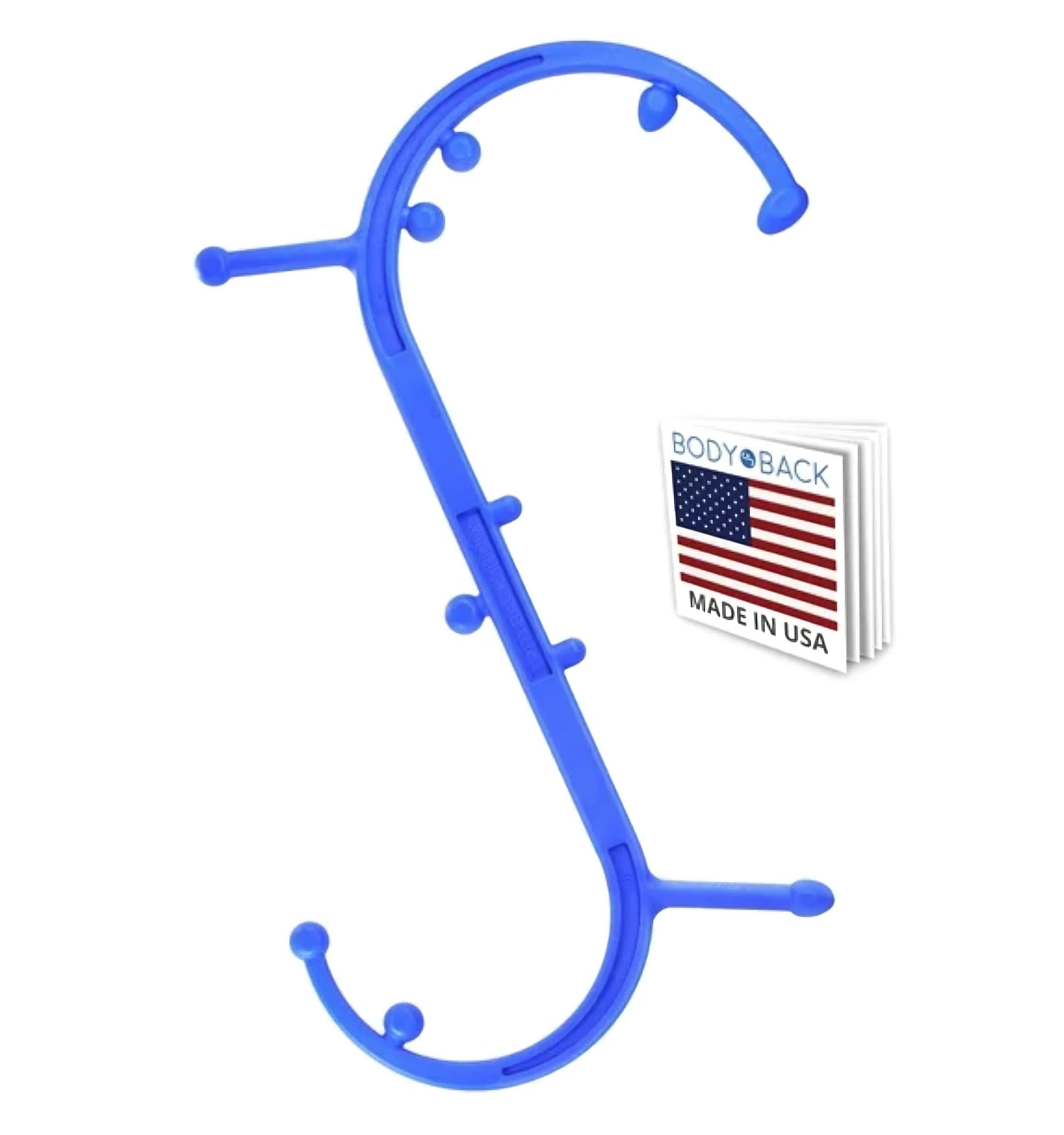 Body Back Body Back Buddy Classic USA Made Handheld Full Body Massage Cane Pressure & Trigger Point Massage Tool for Deep Tissue Pain Relief - Dual Massage Hooks for Back, Shoulder, Neck. Manual Back Massager