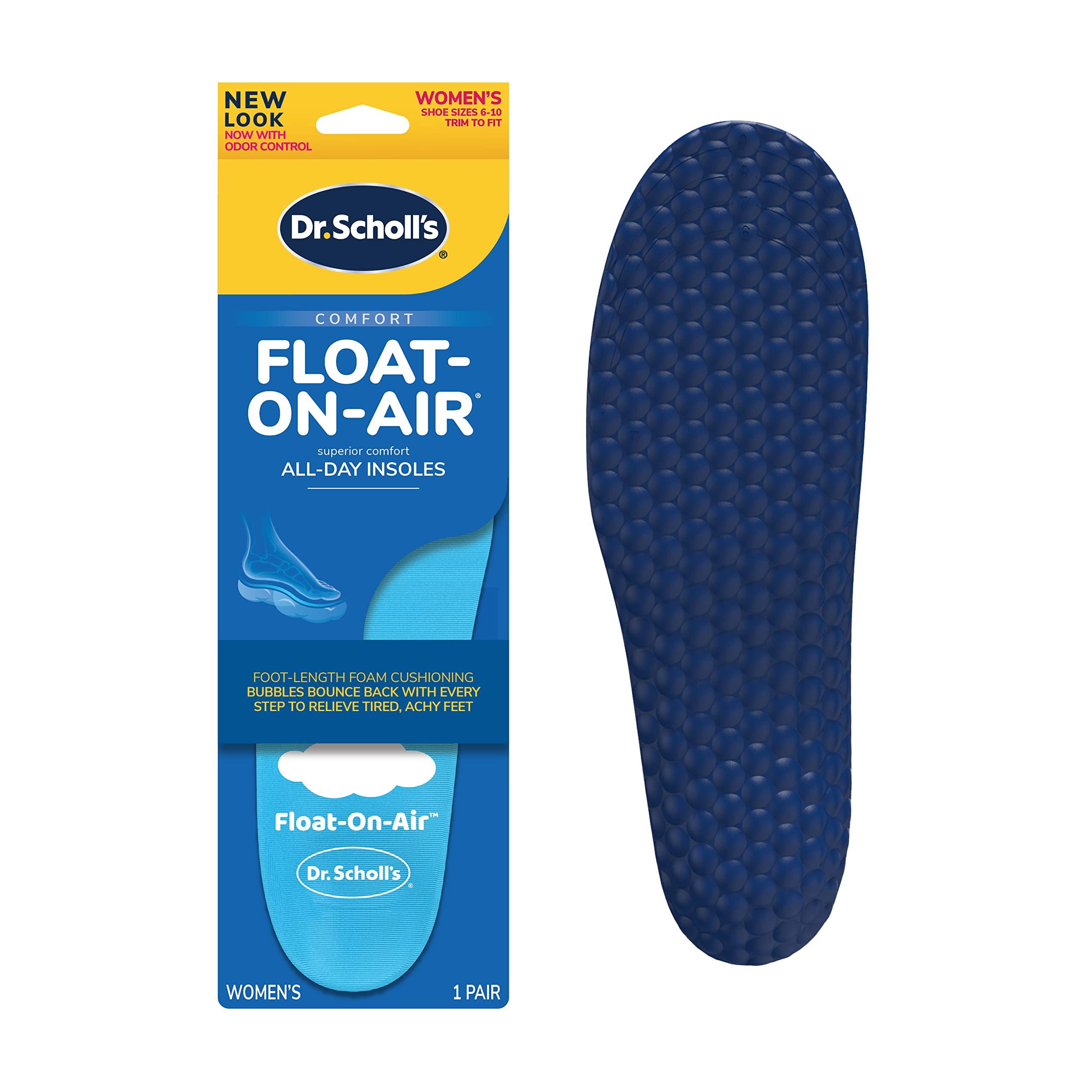 Dr. Scholl\'s Dr. Scholl\'s Women\'s Float-On-Air Comfort Insoles, 1 Pair & Love Your Sneakers Insoles, Women Size 6-10, 1 Pair Bundle