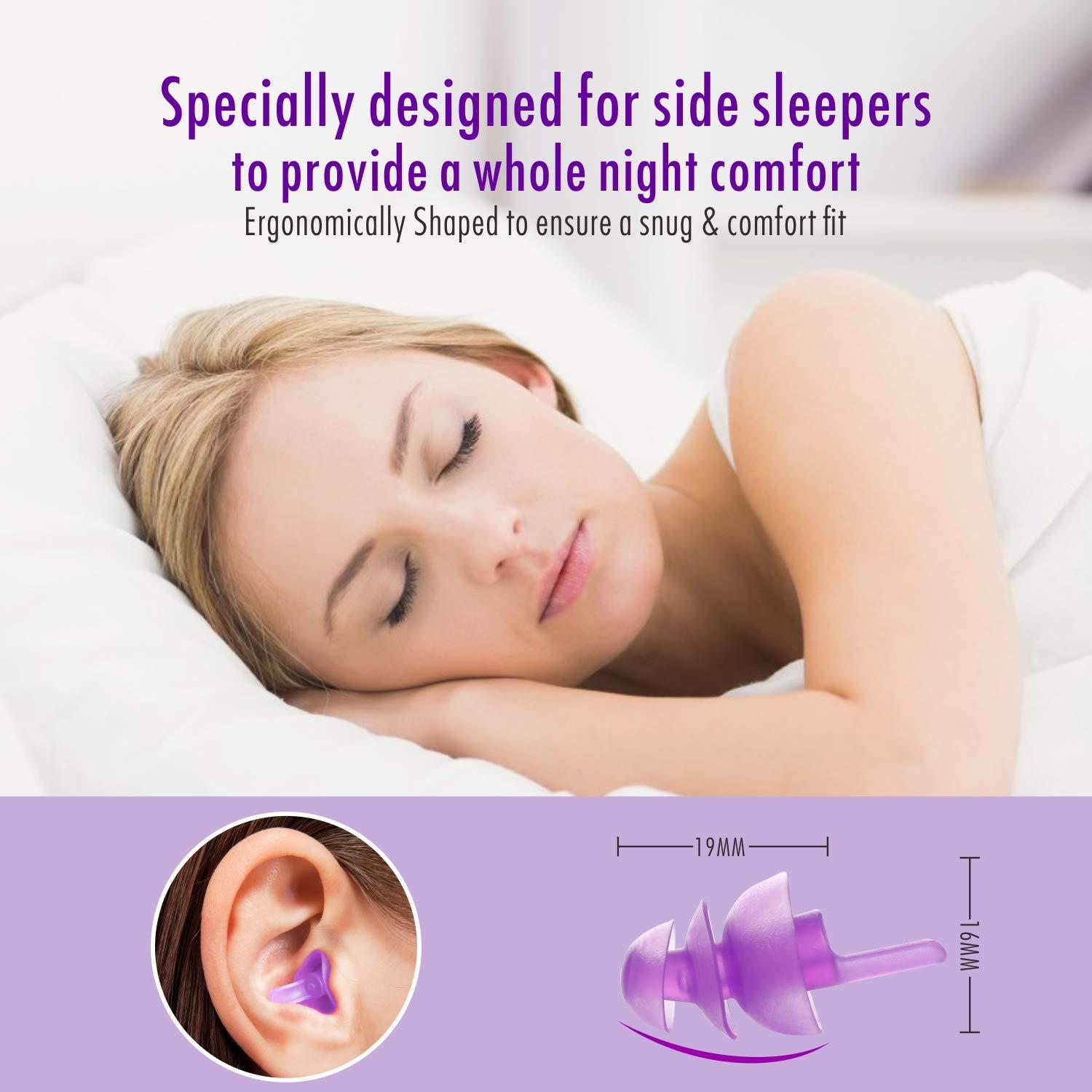 Hearprotek Hearprotek Sleeping Ear Plugs, 2 Pairs Ear Plugs (32db & 30db) Ultra Soft Noise Reduction and Hearing Protection earplugs for Side Sleepers