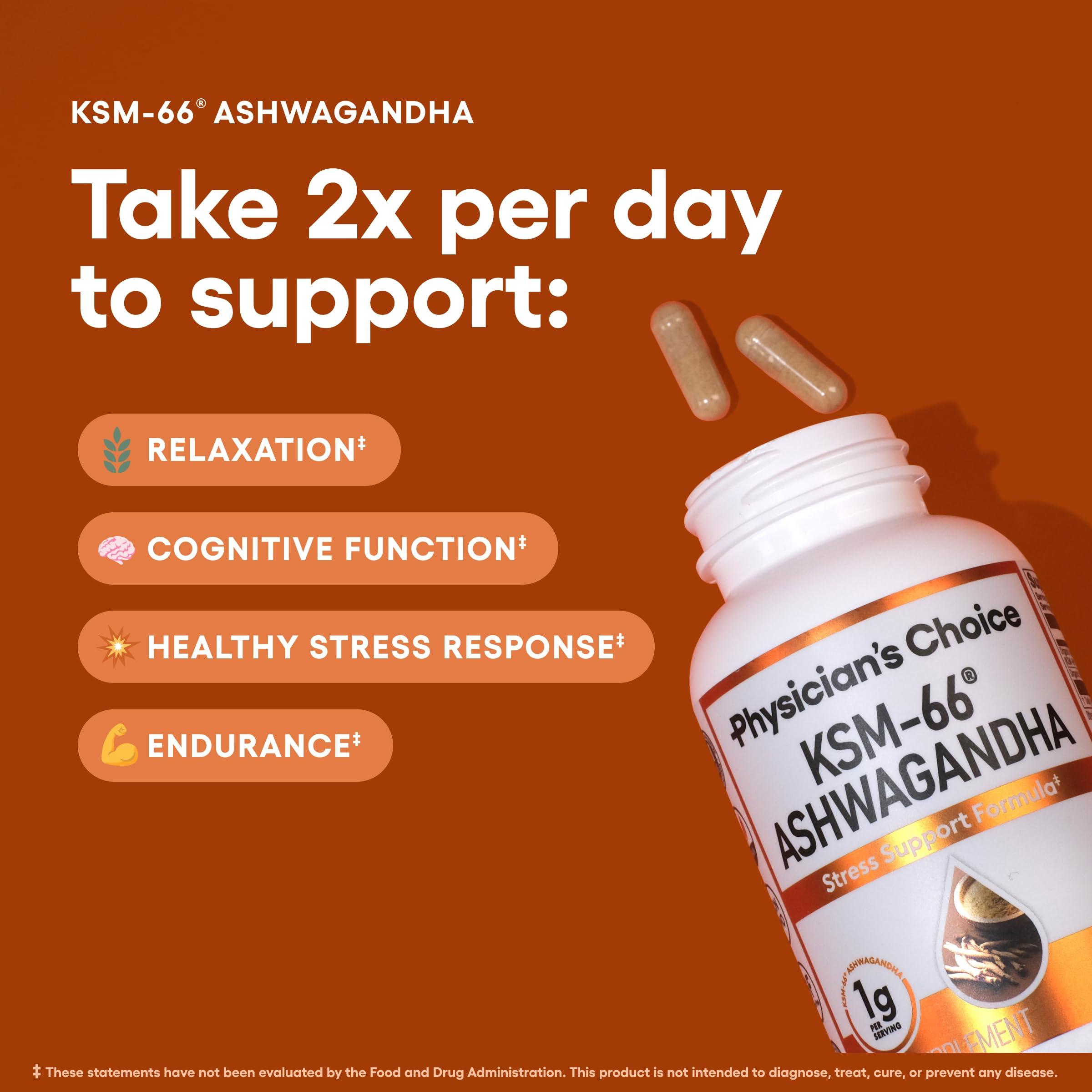 Physician\'s CHOICE Physician\'s CHOICE Mens Stress Bundle - KSM-66 Ashwagandha + Mens Proboiotic (70b probiotic)