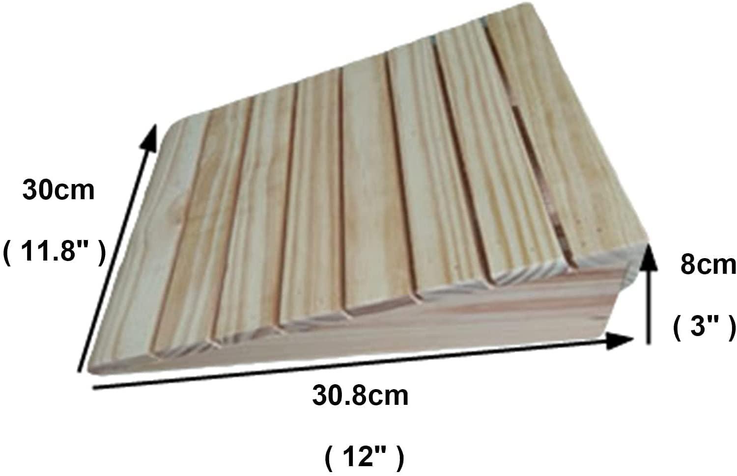 FEHUN Ramps Wooden for Door Threshold, Portable Lightweight Curb Non Slip Entrance, Doorway Step for Move Wheelchair/Bike/Scooter (Size : 30.8x30x8cm/12x11.8x3)