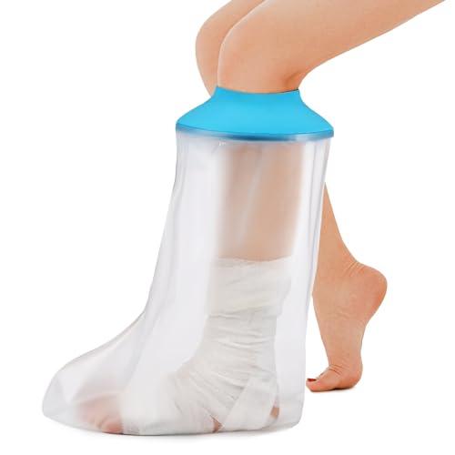 Asunby Waterproof Cast Covers for Shower Leg,Adult leg Protection to Wounds, Keeps Cast and Bandage Dry Bath,Watertight Cast Bag Showering for Surgery Foot, Ankle, Burns Reusable