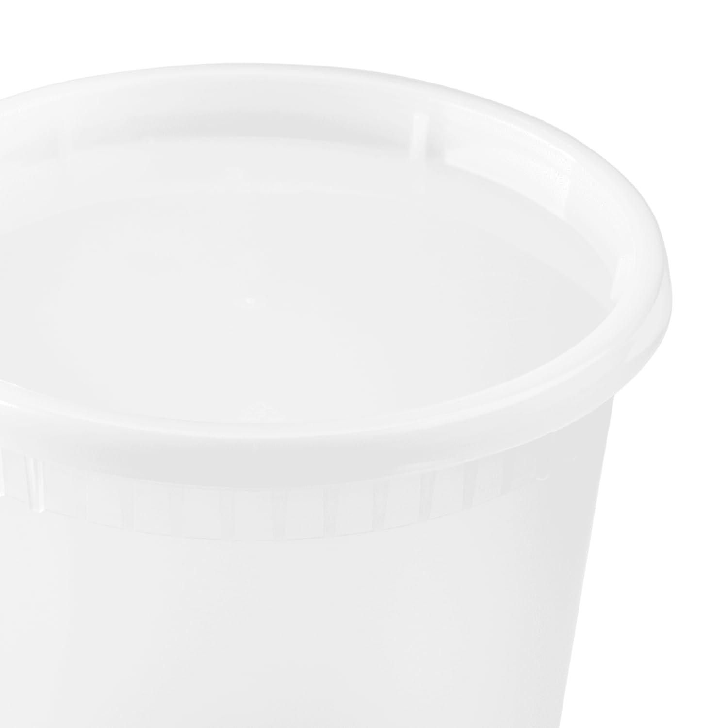 Karat Karat [24oz - 240 ct] Clear PP Injection Molded Round Deli Containers with Lids (FP-IMDC24-PP