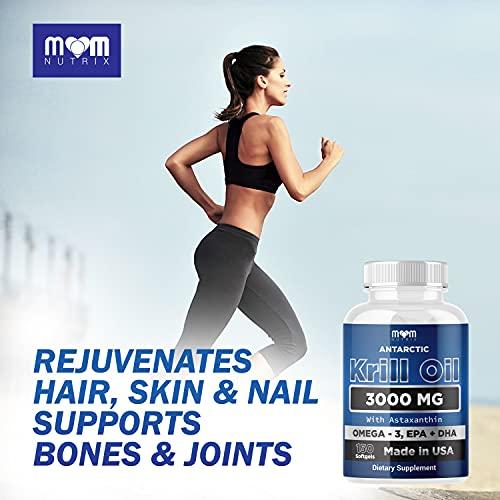 Dr. JOEL'S Dr. JOEL'S MOM NUTRIX Antarctic Krill Oil Supplement - 3000 mg Per Serving - 150 Softgels - High Absorption EPA, DHA, Astaxanthin & Phospholipid - No Fishy Aftertaste Like Fish Oil - Made in USA