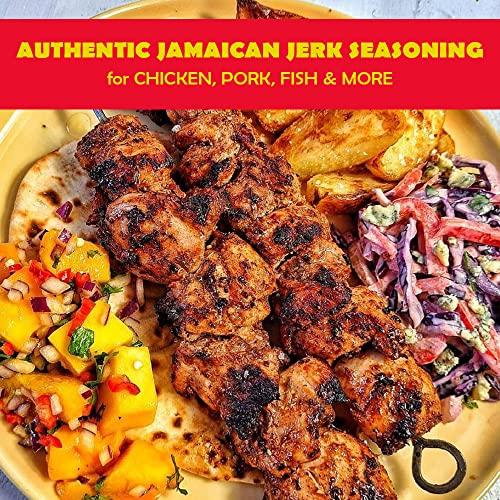 Eaton's Eaton's Authentic Jamaican Jerk Seasoning - Easy to Use, Spicy, and Flavorful Caribbean Jerk Seasoning, Perfect as Meat or BBQ Rubs, Grilled Chicken Seasoning or Marinade (Boston Bay, 11 Oz)
