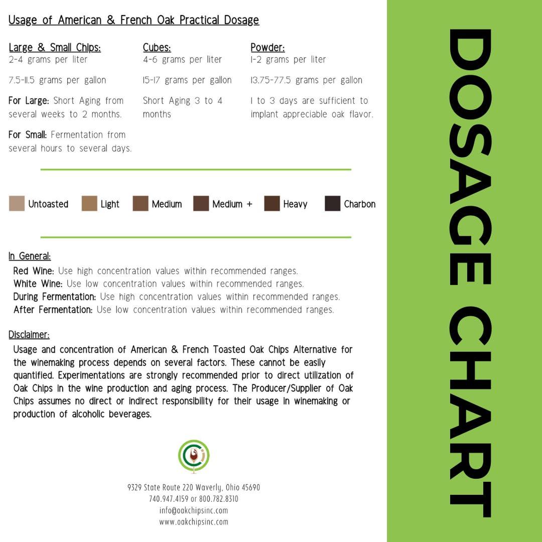 Oak Chips Inc. Oak Chips Inc. French Oak Cubes for Brewing - Light Toast - 2 lbs - Perfect for Aging Wines, Spirits, Beer, and More!