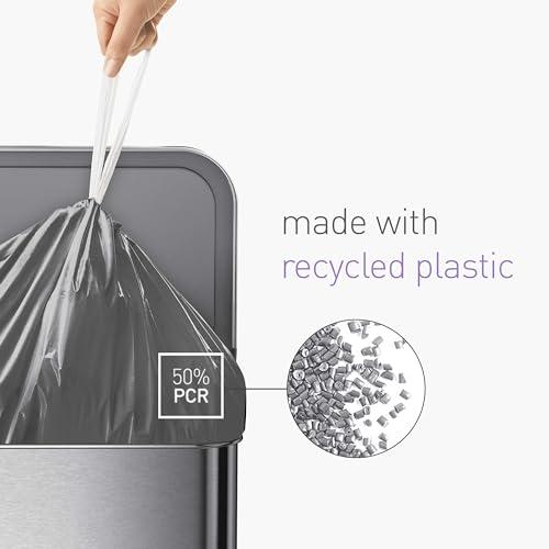 simplehuman simplehuman Code H 200 Count, Genuine Odorsorb Custom Fit Liners, Drawstring Odor Absorbing Trash Bags in Dispenser Packs, 30-35 Liter / 8-9 Gallon