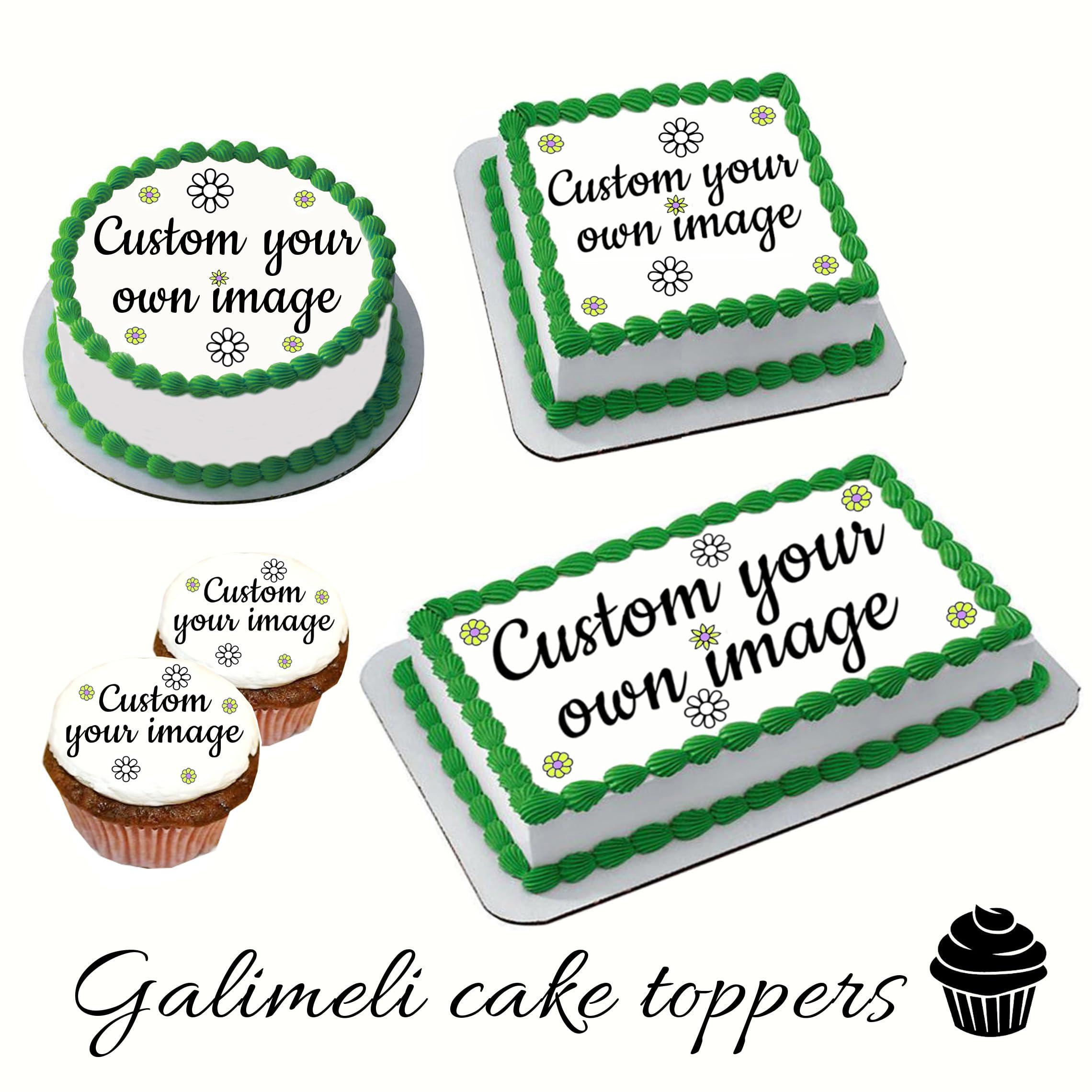 Galimeli Create your own Custom Edible Cookies topper image personalized photo logo- 3\"/6 per sheet