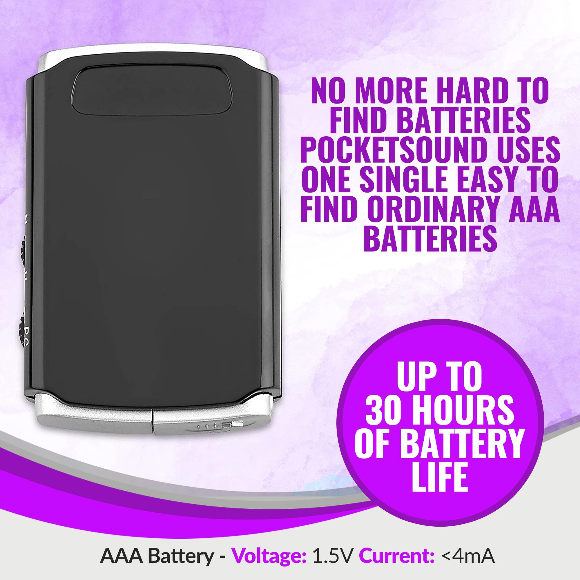 MEDca Rechargeable Personal Sound Amplifier - Pack of 2, Lightweight Compact Pocket Sounds Voice Enhancer Audio Hearing Device w/Background Noise Reduction Digital Hearing for Adults and Seniors