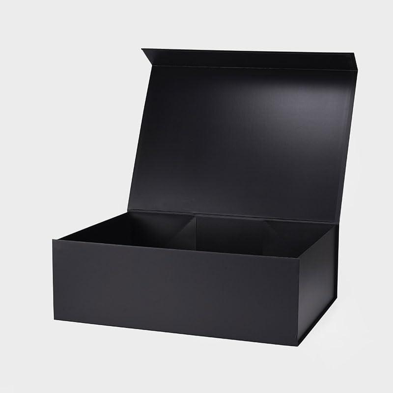 Geoto Geoto 23.6x17.3x7.87in | 60x44x20cm XXL Extra Large Magnetic Flap Gift Boxes,Luxury Big Collapsible Box for Present Packaging Wholesale(Black with Ribbon)