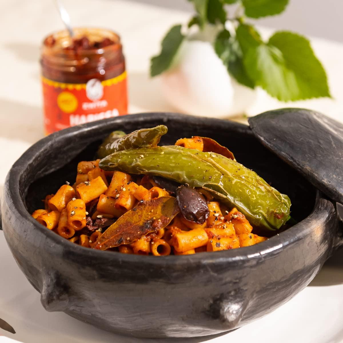 Zwïta Zwita Spicy Harissa 6oz | Tunisian Thick Sun Dried Chili Paste | Spicy Yet Doesnt Overwhelm Flavor | Harissa Paste | Sun Dried Chilis, Fresh Garlic, Extra Virgin Olive Oil, Spices | Ancestral Recipe | 100% Grandma Approved | Amazing Flavor for your S